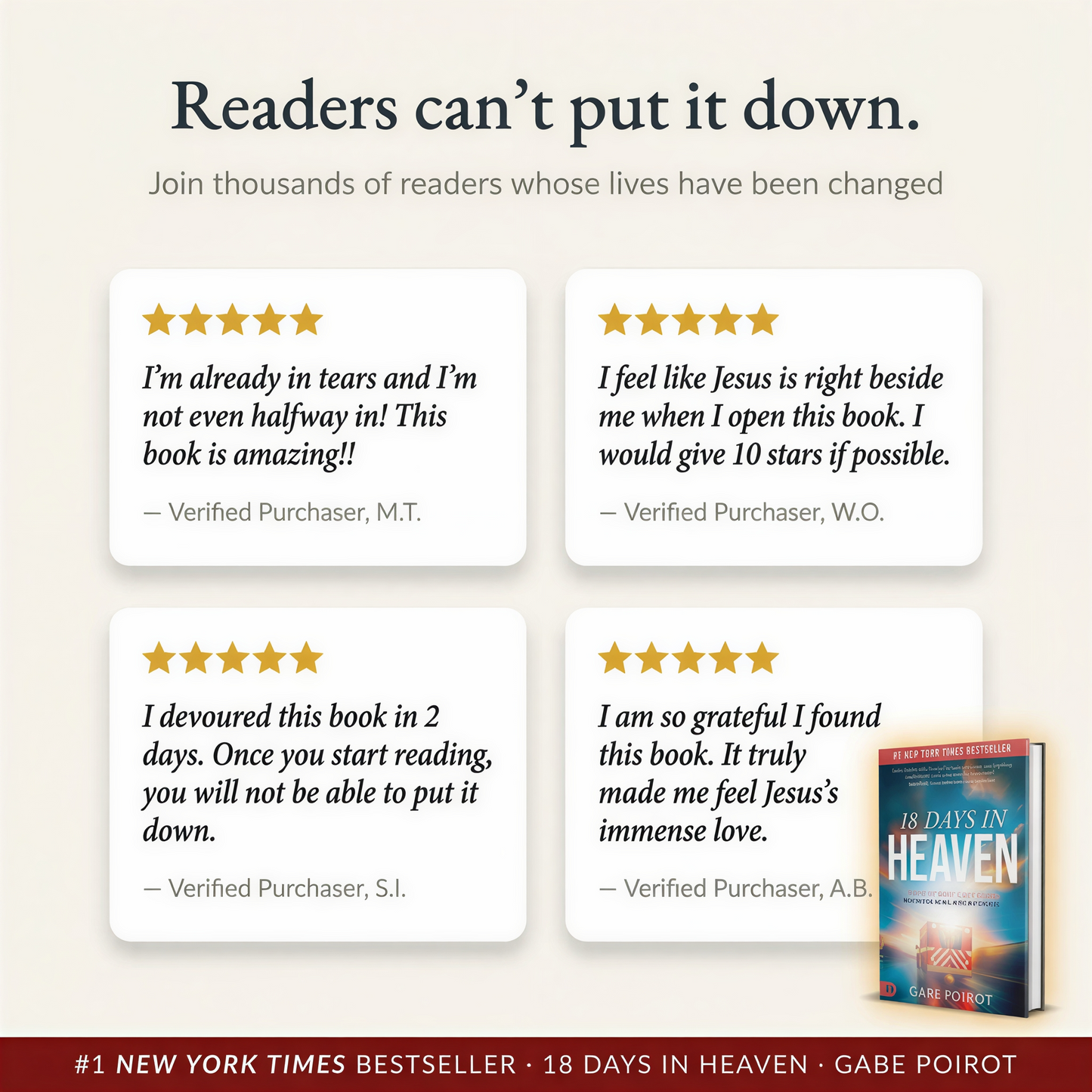 18 Days in Heaven: I Left My Body. I Met Jesus. What He Told Me Will Alter Your Eternity – Gabe Poirot | Near-Death Experience Book