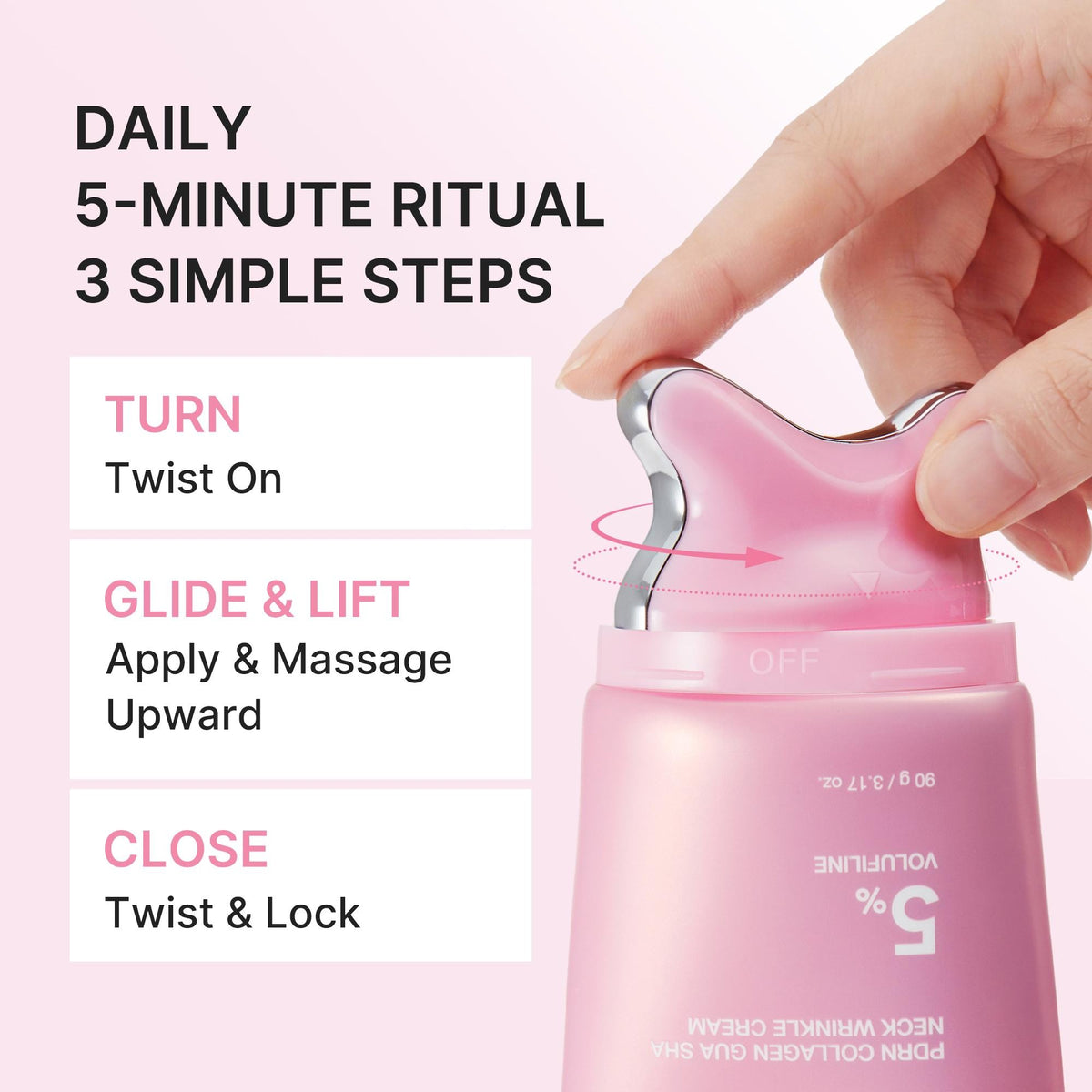 [NEW] [medicube] PDRN Collagen Gua Sha Neck Wrinkle Cream | Built-In Gua Sha Massager with Volufiline 5% + PDRN | Firming, Contour Care for the Look of Fine Lines, Jawline, Neck, Décolleté,Underarms, Chest, Legs, Shoulder | Massage Cream | Korean Skincare