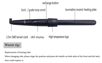 3 In 1 Hair Curlers Interchangeable